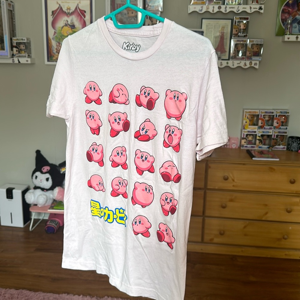 Pink Kirby graphic tee